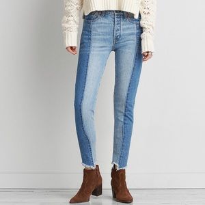 🍁American Eagle Two-Tone High-Rise Jeans🍁